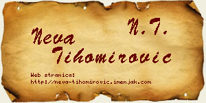 Neva Tihomirović vizit kartica